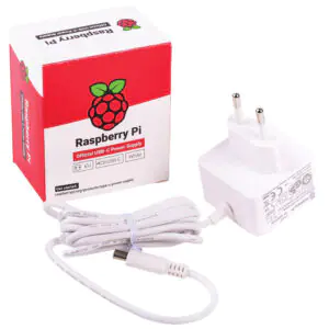 Fonte de alimentação 3.0A USB-C Raspberry Pi 4 - branca