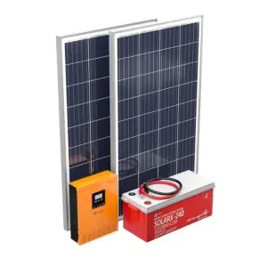 Kit completo solar Painel 2x120W + Bat. 240Ah + Inv. 1000W - Xunzel Pack ZERO+ 1000.1.P