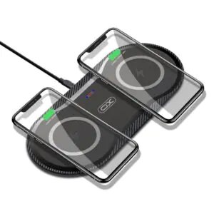 Carregador por Indução QI 20W Fast Charge duplo XO