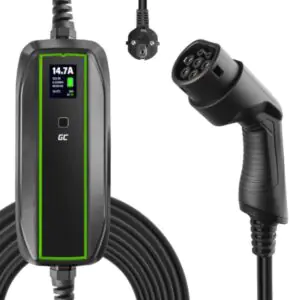 Carregador Portátil Carros Elétricos EV/PHEV 10A/16A 3.7kW Monofásico Tipo2 6.5m - Green Cell