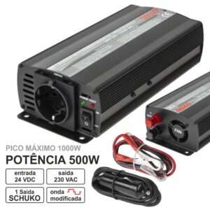Inversor 24V-230V 500W Onda Modificada