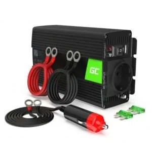 Inversor 12V-230V 300W Onda Modificada c/ ficha isqueiro GREEN CELL