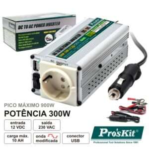 Inversor 12V-230V 300W Onda Modificada PROSKIT