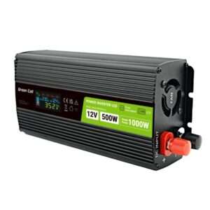 Inversor de onda pura PRO LCD USB 12V 500W Green Cell