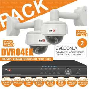 PACK de Vigilância 2 Câmaras CVC064LA + DVR04EK 4 canais - ProK