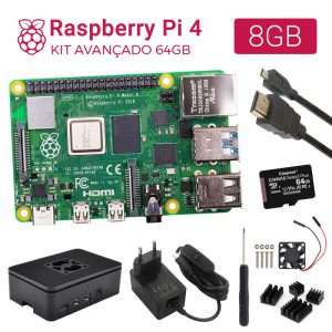 Raspberry Pi 4 8GB Kit Avançado 64GB