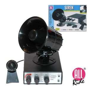 SIRENE 12V 5 ALARMES C/ MICROFONE 125DB ALL-RIDE