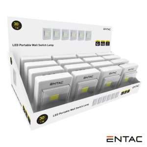 Luz De Parede 1 LED COB 1W A Pilhas Magnético ENTAC
