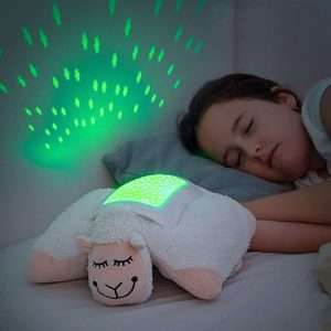 PELUCHE PROJETOR LED OVELHA 3 CORES E EFEITOS A PILHAS