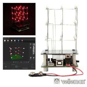 CUBO LED 3D C/ 27 LEDS ATÉ 234 ANIMAÇÕES VELLEMAN