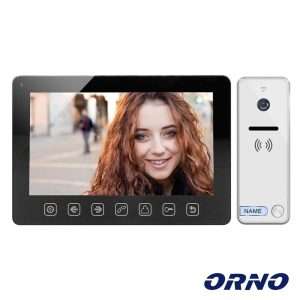 Vídeo Porteiro C/ Lcd 7" Cores LEDS Preto ORNO