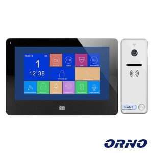 Vídeo Porteiro C/ Lcd 7" Cores LEDS Preto ORNO