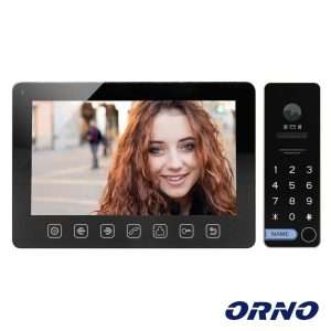 Vídeo Porteiro C/ Lcd 7" Cores LEDS Preto ORNO