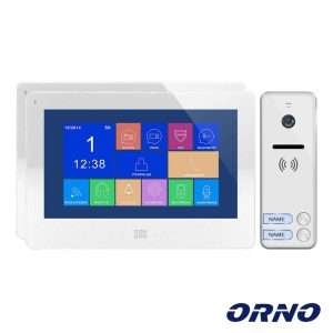 Vídeo Porteiro C/ 2 Lcd 7" Cores LEDS Branco ORNO