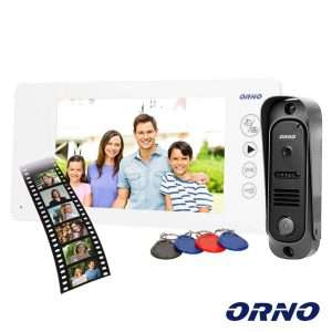 Vídeo Porteiro C/ Lcd 7" Cores LEDS IR Branco ORNO