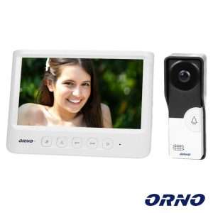 Vídeo Porteiro C/ Lcd 7" Cores LEDS IR Branco ORNO