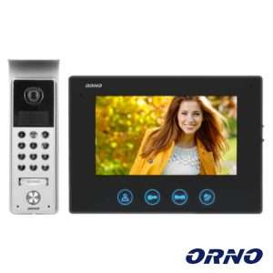 Vídeo Porteiro C/ Lcd 7" Cores LEDS IR Preto ORNO
