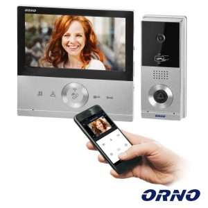 Vídeo Porteiro C/ LCD 7" Cores LEDS E Leitor RFID TUYA ORNO
