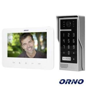 Vídeo Porteiro C/ Lcd E Teclado 7" Cores LEDS IR Branco ORNO