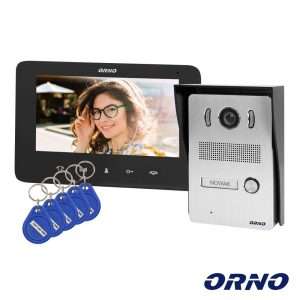Vídeo Porteiro C/ Lcd 7" Cores E Leitor RFID Preto ORNO