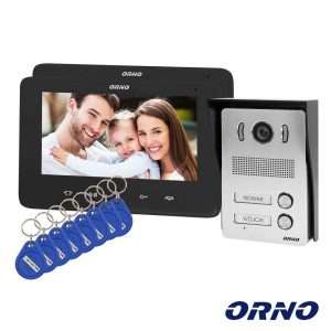 Vídeo Porteiro C/ Lcd 7" Cores LEDS Preto ORNO