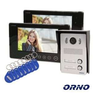 Vídeo Porteiro C/ 2 Lcd 7" Cores LEDS Preto ORNO