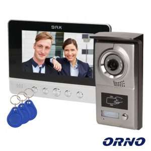 Vídeo Porteiro C/ Lcd 7" Cores LEDS Preto ORNO