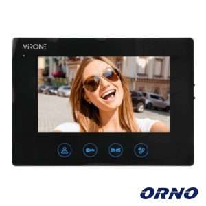 Intercomunicador C/ Ecrã 7" Preto P/ Série VIRONE ORNO