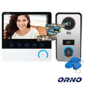 Vídeo Porteiro C/ Lcd 7" Cores LEDS IR Preto ORNO