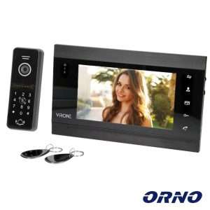 Vídeo Porteiro C/ Lcd 7" Cores LEDS IR Preto ORNO