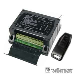 KIT C/ COMANDO À DISTÂNCIA 4 CANAIS RF VELLEMAN