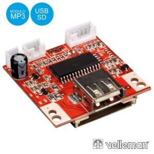KIT MÓDULO MP3 C/ USB E SD VELLEMAN