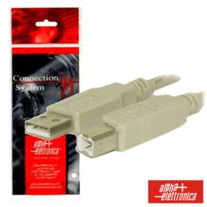 CABO USB TIPO-A MACHO / USB TIPO-B MACHO 5M POLYBAG