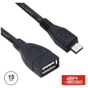 CABO USB-A 2.0 F?MEA / MICRO USB-B MACHO OTG 15CM