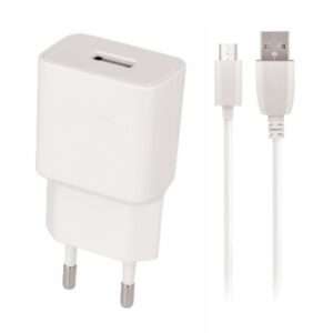 Alimentador Comutado USB 2.1A + Cabo MicroUSB
