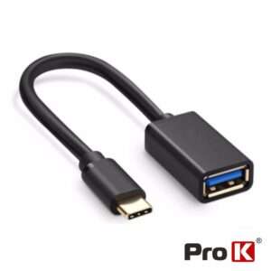 Cabo Adaptador USB-C 3.0 Macho/USB-A F?mea OTG PROK