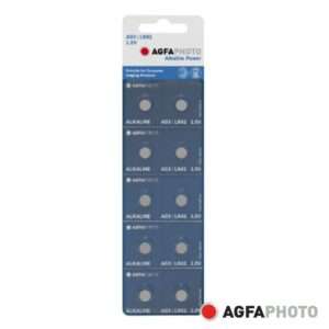 Pilha Bot?o Alcalina AG3 1.5V 10x Blister AGFAPHOTO