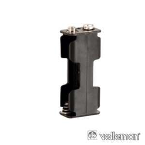 SUPORTE P/ 2 PILHAS AA C/ TERMINAIS SNAP VELLEMAN