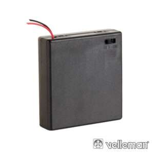 SUPORTE P/ 4 PILHAS AA C/ FIOS E INTERRUPTOR