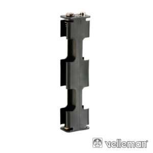 SUPORTE P/ 4 PILHAS AA C/ TERMINAIS SNAP VELLEMAN