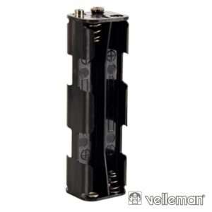 SUPORTE P/ 8 PILHAS AA C/ TERMINAIS CLIP VELLEMAN