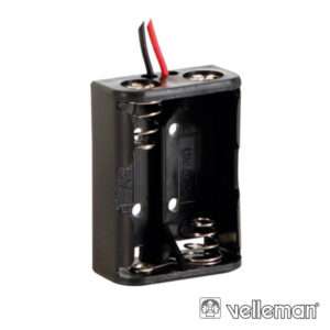 SUPORTE P/ 2 PILHAS N C/ FIOS VELLEMAN