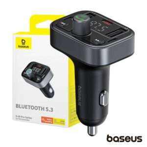 Transmissor FM Bluetooth 5.3 2xUSB-A/USB-C PD F. Isqueiro