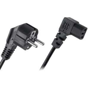 Cabo Alimenta??o Schuko Macho 3P / IEC C13 F?mea 90? 1.8m