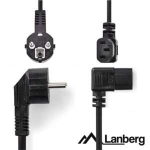 Cabo Alimenta??o IEC C13 F?mea 90? 1.8m LANBERG