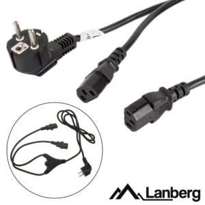 Cabo Alimenta??o p/ 2x IEC C13 F?mea 2m LANBERG