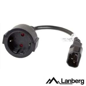Cabo Alimenta??o IEC / Schuko F?mea 20cm LANBERG