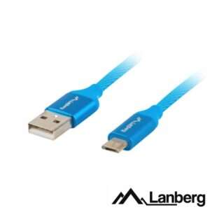 Cabo USB-A 2.0 Macho / Micro USB-B Macho 1.8m Azul LANBERG