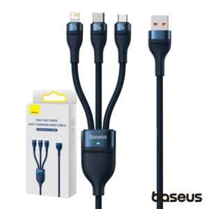 Cabo USB-A p/ MicroUSB/USB-C/Lightning Macho 1.2M 100W