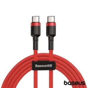 Cabo USB-C/USB-C Macho/Macho 1m PD/QC 3.0 60W Cafule BASEUS
